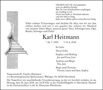 Anzeige von Karl Heitmann von Westfälische Nachrichten