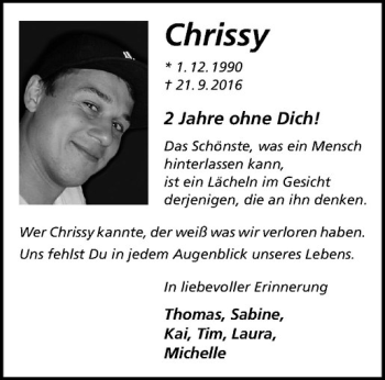 Anzeige von Christian Müller von Westfälische Nachrichten