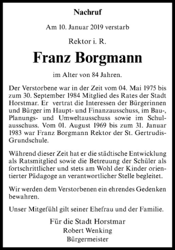 Anzeige von   von Westfälische Nachrichten