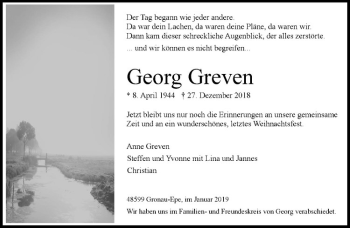 Anzeige von Georg Greven von Westfälische Nachrichten