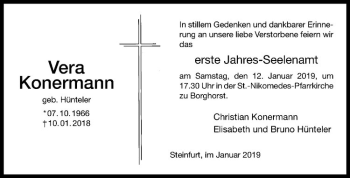 Anzeige von Vera Konermann von Westfälische Nachrichten