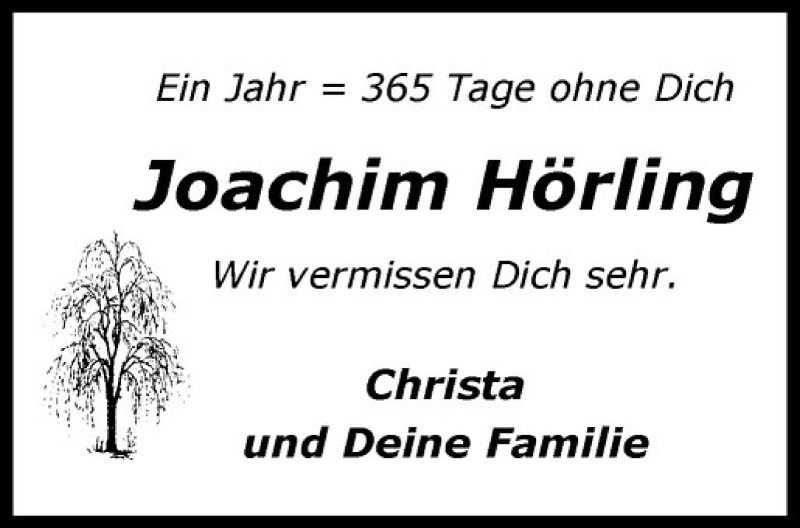  Traueranzeige für Joachim Hörling vom 12.10.2019 aus Westfälische Nachrichten