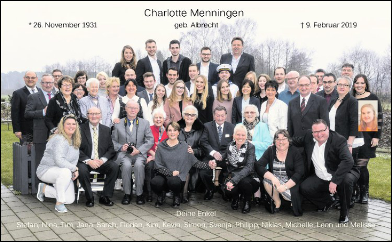  Traueranzeige für Charlotte Menningen vom 13.02.2019 aus Westfälische Nachrichten