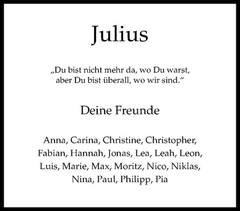  Traueranzeige für Julius Wilhelm Fahl vom 09.02.2019 aus Westfälische Nachrichten