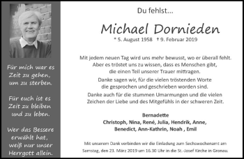 Anzeige von Michael Dornieden von Westfälische Nachrichten