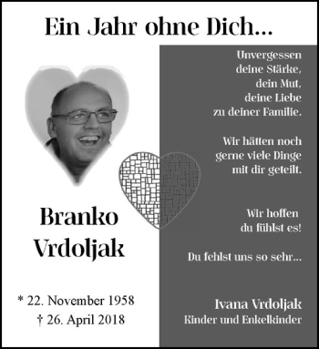 Anzeige von Branko Vrdoljak von Westfälische Nachrichten