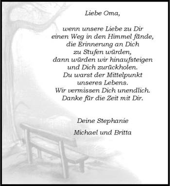 Anzeige von Franziska Saabe von Westfälische Nachrichten