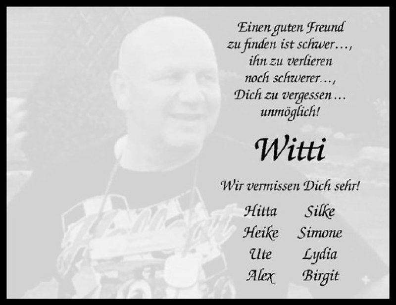  Traueranzeige für Thomas Wittkamp vom 28.05.2019 aus Westfälische Nachrichten