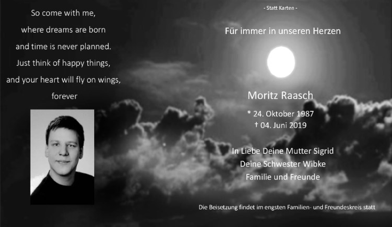  Traueranzeige für Moritz Raasch vom 12.06.2019 aus Westfälische Nachrichten