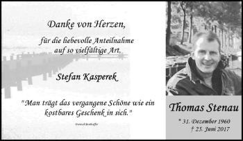 Anzeige von Thomas Stenau von Westfälische Nachrichten