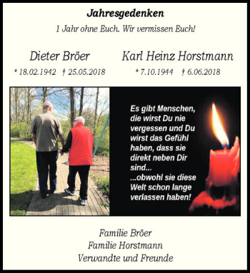 Anzeige von Karl Heinz Horstmann von Westfälische Nachrichten