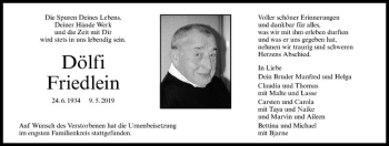 Anzeige von Dölfi Friedlein von Westfälische Nachrichten