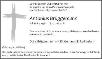 Anzeige von Antonius Brüggemann von Westfälische Nachrichten