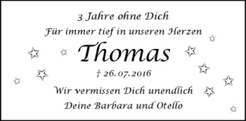 Anzeige von Thomas Scheffler von Westfälische Nachrichten