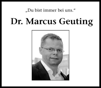 Anzeige von Marcus Geuting von Westfälische Nachrichten