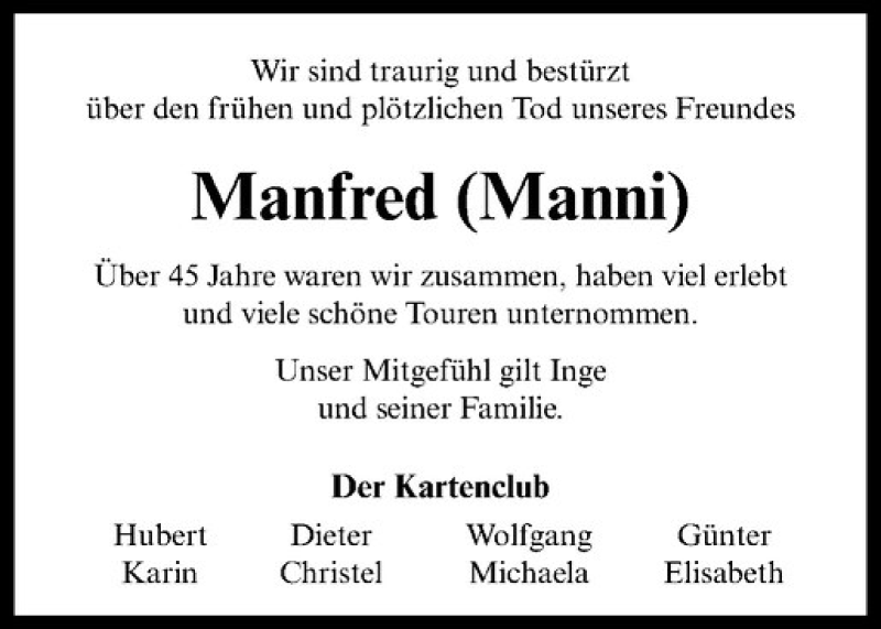  Traueranzeige für Manfred Brinkhaus vom 03.08.2019 aus Westfälische Nachrichten