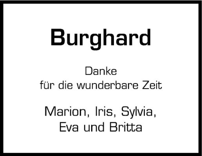  Traueranzeige für Burghard Brockötter vom 11.01.2020 aus Westfälische Nachrichten
