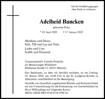 Anzeige von   von Westfälische Nachrichten