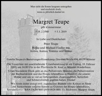 Anzeige von   von Westfälische Nachrichten