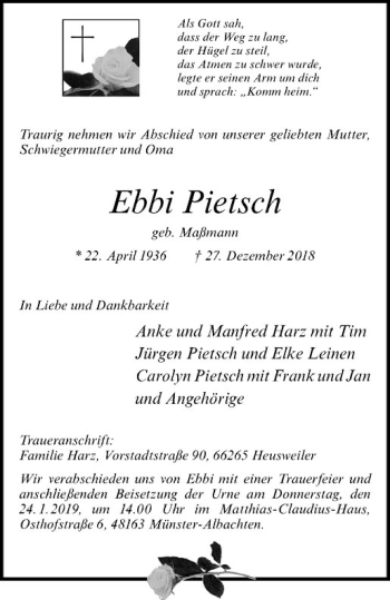 Anzeige von   von Westfälische Nachrichten