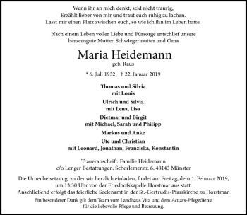 Anzeige von   von Westfälische Nachrichten