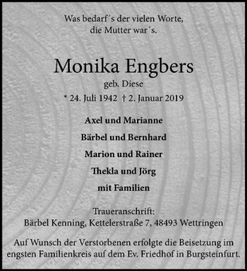 Anzeige von   von Westfälische Nachrichten