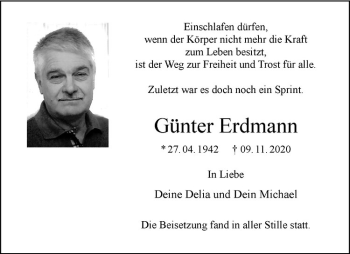 Anzeige von Günter Erdmann von Westfälische Nachrichten