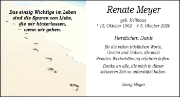 Anzeige von Renate Meyer von Westfälische Nachrichten