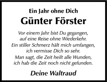 Anzeige von Günter Förster von Westfälische Nachrichten