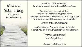 Anzeige von Michael Schmerling von Westfälische Nachrichten