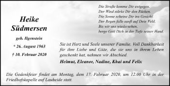 Anzeige von Heike Südmersen von Westfälische Nachrichten