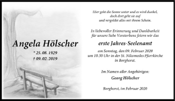 Anzeige von Angela Hölscher von Westfälische Nachrichten