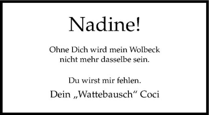  Traueranzeige für Nadine Gathier vom 07.03.2020 aus Westfälische Nachrichten