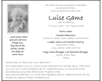 Anzeige von Luise Game von Westfälische Nachrichten