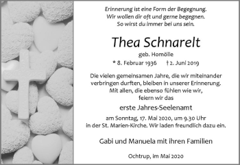 Anzeige von Thea Schnarelt von Westfälische Nachrichten
