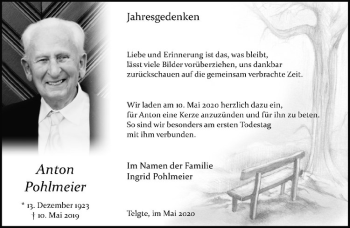 Anzeige von Anton Pohlmeier von Westfälische Nachrichten