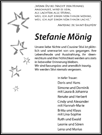 Anzeige von Stefanie 