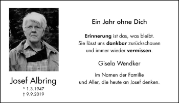 Anzeige von Josef Albring von Westfälische Nachrichten