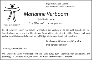Anzeige von Marianne Verboom 