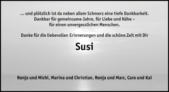Anzeige von Susann Preuß 