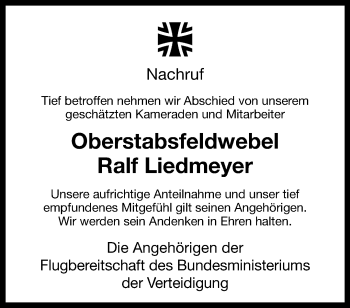 Anzeige von Ralf Liedmeyer 