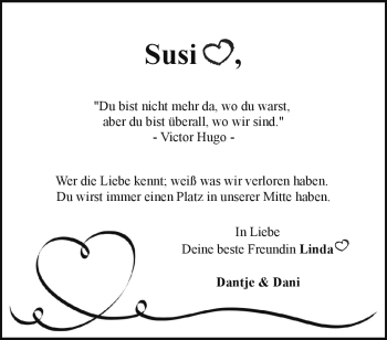 Anzeige von Susann Preuß 