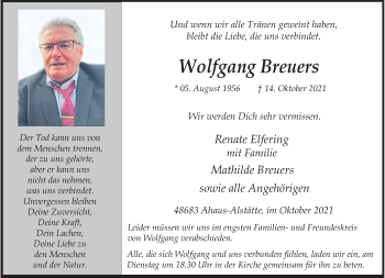 Anzeige von Wolfgang Breuers 