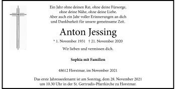 Anzeige von Anton Jessing 