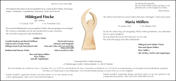 Anzeige von Maria Möllers 