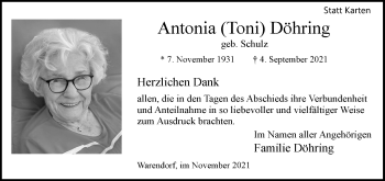 Anzeige von Antonia Döhring 