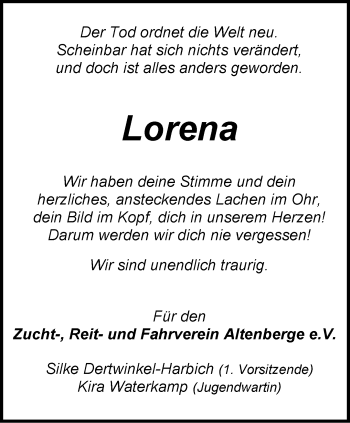 Anzeige von Lorena  