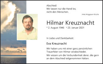 Anzeige von Hilmar Kreuznacht 