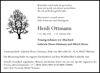 Anzeige von Heidi Ottmann 
