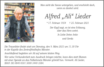 Anzeige von Alfred 